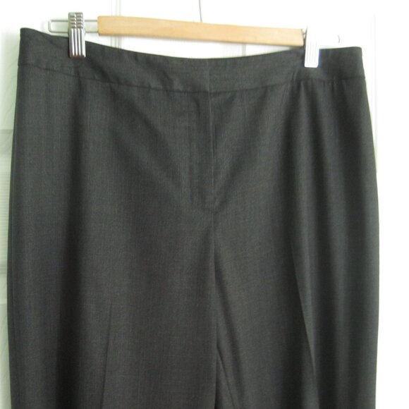 Lafayette 148 Virgin Wool Black Charcoal Dress Pants Size 8 Straight Leg Office - Picture 5 of 10